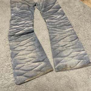 Japanese Archive Vintage Faded Whiskered Bootcut Flared Denim Jeans Blue size 34